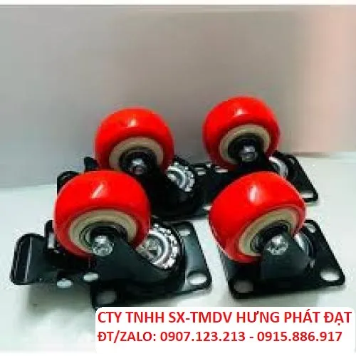 BÁNH XE ĐỎ 5P XOAY,CỐ ĐỊNH,KHOÁ