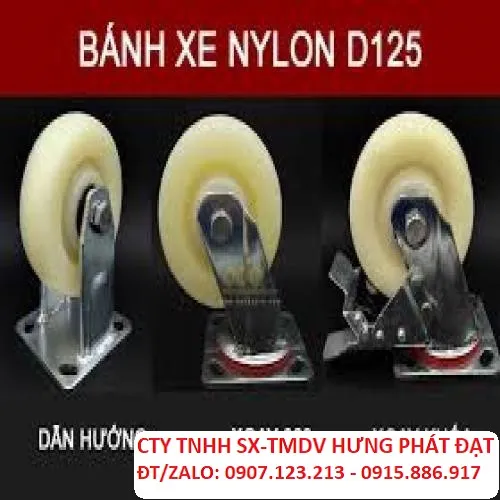 BÁNH XE NYLON PHI 100X50 KHOÁ