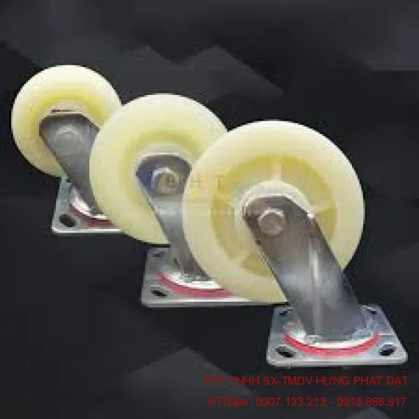 Bánh xe PVC đỏ 2 vòng bi phi 80