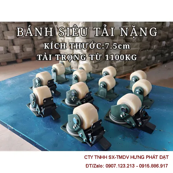 Bánh xe siêu tải nặng chịu tải 1100kg