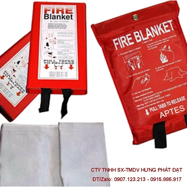 Chăn PCCC chịu nhiệt dập lửa sợi thủy tinh 1,5mx1,5m