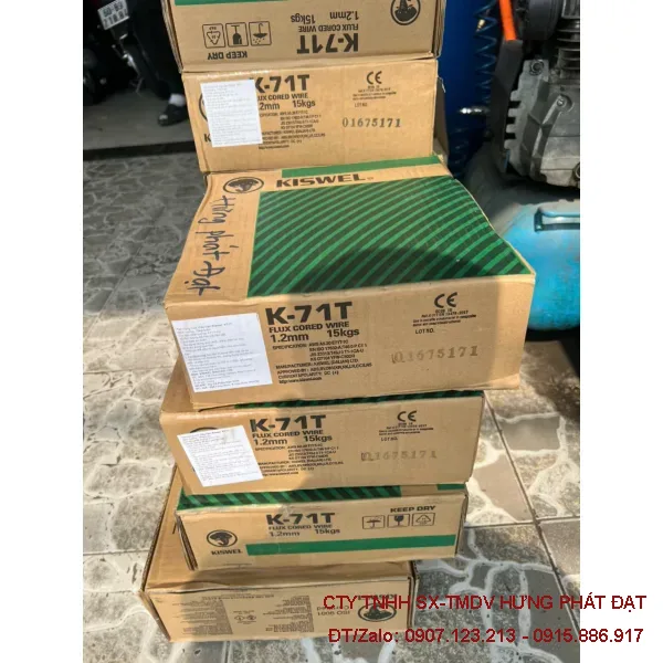 Dây hàn KISWEL K-71T 1.2mm E71T-1C dùng khí CO₂