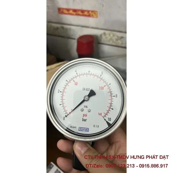 Đồng hồ áp suất Gauge Φ150 với nhiều dải đo kg/cm²
