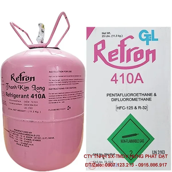 Gas lạnh R410A Ấn Độ Refron bình 11,3kg cho máy lạnh