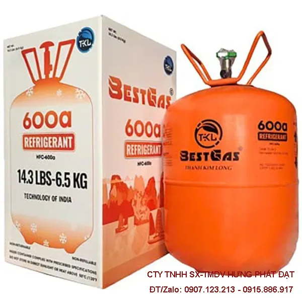 Gas lạnh R600a BestGas Ấn Độ bình 6.5kg cho tủ lạnh