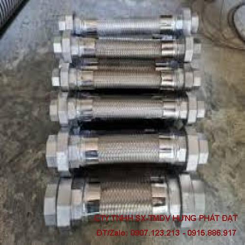 Khớp nối mềm inox 304/316 2 đầu rắc co phi 90mm