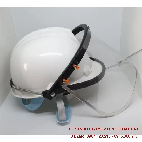 Mũ bảo hộ có kính che bảo vệ cho công trình và nhà xưởng