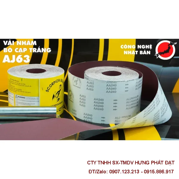 Nhám cuộn nhám vải con bò cọp AJ63 khổ 100 AA36–AA600