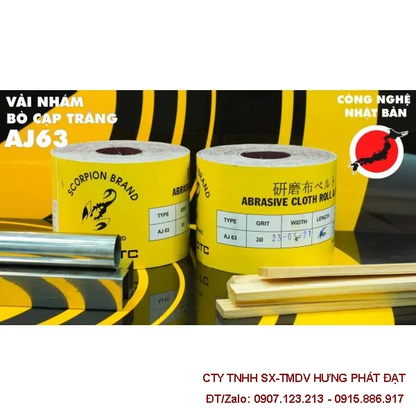Nhám cuộn nhám vải con bò cọp AJ63 khổ 100 AA36–AA600