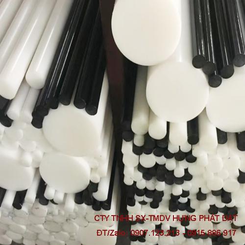 Nhựa POM tròn đặc phi 150 trắng, đen