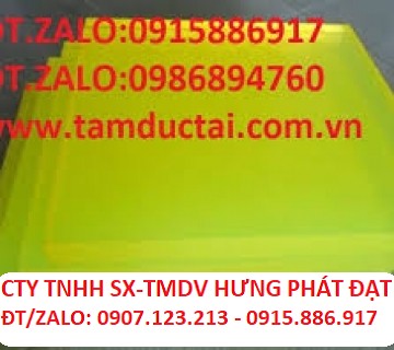 tấm nhựa pu màu vàng 4mm