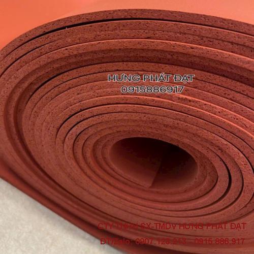 Tấm Silicon Xốp Đỏ Chịu Nhiệt 3mmx1.2mx8m