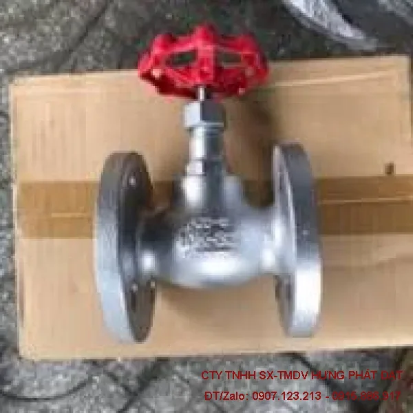 Van bi inox mặt bích điều khiển khí nén phi 60 DN50