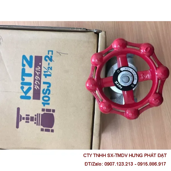 Van hơi tay vặn gang dẻo KITZ JIS 10K 3 inch DN80