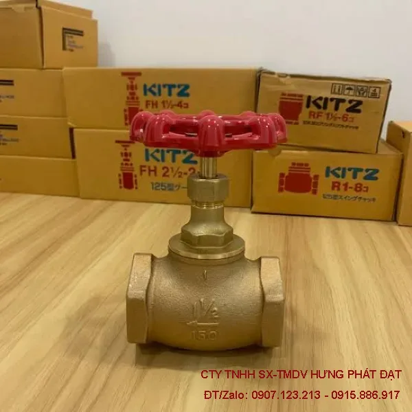 Van tay vặn đồng KITZ 1/2 inch DN15 ren 21
