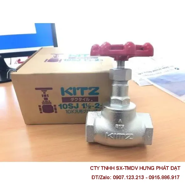 Van tay vặn inox KITZ JIS 10K 1½ inch DN40 ren 49